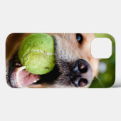 Gouden ophaalster met Tennis Ball Case-Mate iPhone Case (Achterkant (horizontaal))