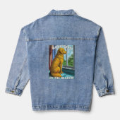gouden opvrager denim jacket (Achterkant)
