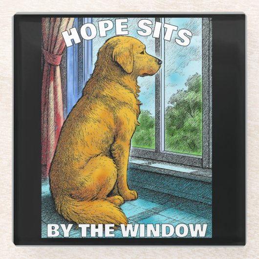 gouden opvrager glazen onderzetter (Voorkant)