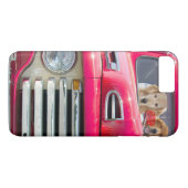 gouden opvrager in de rode retro truck Case-Mate iPhone case (Achterkant (Horizontaal))