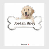 gouden opvrager op hondenbot sticker (Vel)