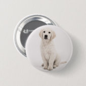 gouden opvrager ronde button 5,7 cm (Voorkant /achterkant)