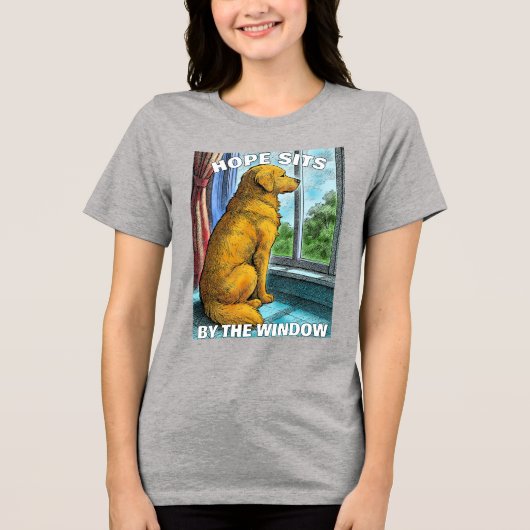 gouden opvrager Tri-Blend shirt (Voorkant)