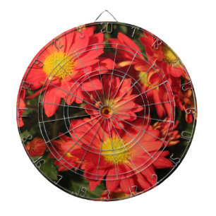 Gouden,oranje kleur madeliefjes bloemen. dartbord