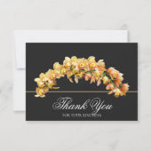 Gouden Orchidee Bloemboog Botanische Chic Bedankt (Voorkant)