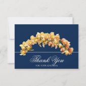 Gouden Orchidee Bloemboog Botanische Chic Bedankt (Voorkant)