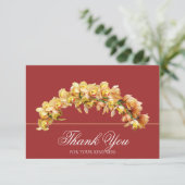 Gouden Orchidee Bloemboog Botanische Chic Bedankt (Staand voorkant)