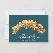 Gouden Orchidee Bloemboog Botanische Chic Bedankt (Voorkant)