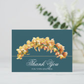 Gouden Orchidee Bloemboog Botanische Chic Bedankt (Staand voorkant)