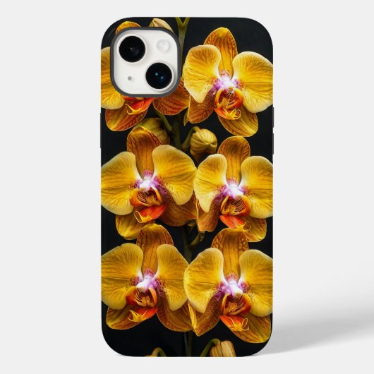 ✨ Gouden Orchidee Bloesem Elegantie 💛 Exotische B Case-Mate iPhone Case (Achterkant)