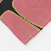 Gouden orchideeën, elegante bloemige lijnkunst. fleece deken (Hoek)