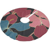 Gouden orchideeën, elegante bloemige lijnkunst. kerstboom rok (Gekanteld)