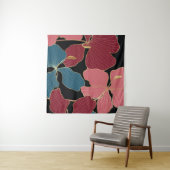 Gouden orchideeën, elegante bloemige lijnkunst. wandkleed (In Situ (horizontaal))