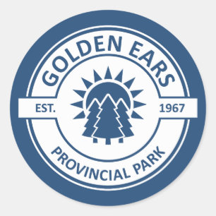 Gouden Oren Provinciaal Park Zon Bomen Ronde Sticker