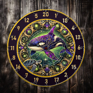 Gouden Orka Schildpad Lodge Wandkunst Dartbord