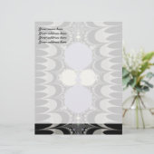Gouden Ornament Briefhoofd Sjabloon (Staand voorkant)