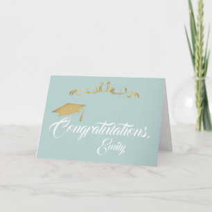 Gouden Ornament Felicitaties Geslaagd Afstuderen Kaart