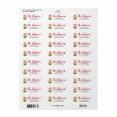 Gouden Ornament Kerst Retour Etiket (Full Sheet)