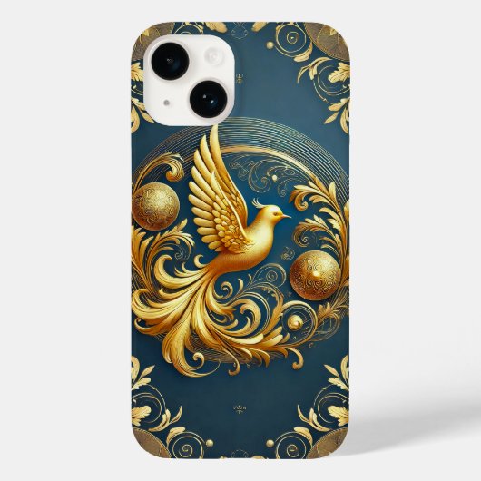 Gouden Ornament met vogelmotief Case-Mate iPhone Case (Achterkant)
