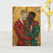 Gouden Ornament Omhelzing Kaart (Gele Bloem)