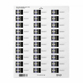 Gouden Ornament Retouradreslabel Etiket (Full Sheet)