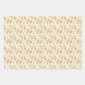 Gouden Ornamenten Bows Kerstvakantie Inpakpapier Vel (Voorkant 2)