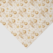 Gouden Ornamenten Bows Kerstvakantie Tissuepapier (Detail)