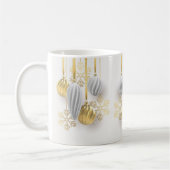 Gouden Ornamenten Kerst Koffiemok (Links)