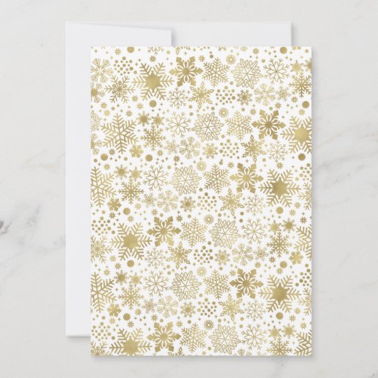 Gouden Ornamenten kerstfeest Kaart (Achterkant)