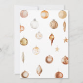 Gouden Ornamenten kerstfeest Kaart (Achterkant)