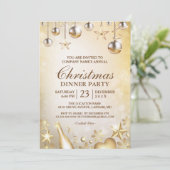 Gouden Ornamenten kerstfeestdag Kaart (Staand voorkant)