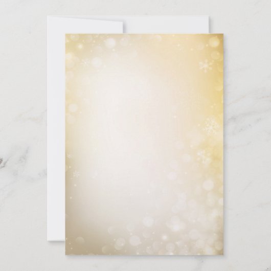 Gouden Ornamenten kerstfeestdag Kaart (Achterkant)