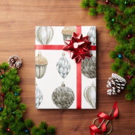 Gouden Ornamenten kerstinpakpapier Cadeaupapier