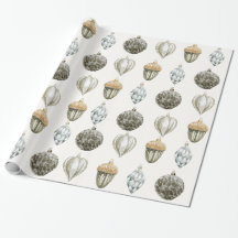 Gouden Ornamenten kerstinpakpapier