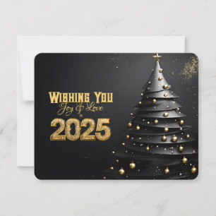 Gouden Ornamenten Modern Happy New Year Kaart