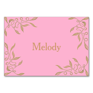 Gouden Ornamenten Tafel / Place Card voor Trouwen Kaart