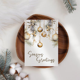 Gouden Ornamenten Witte Holly Zakelijke Kerstmis K