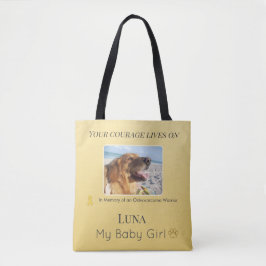Gouden Osteosarcoma Huisdierherdenking - Warme Tri Tote Bag