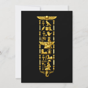 Gouden Oude Egyptische Symbolen – Luxe Hiërogl Kaart