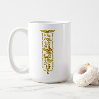 Gouden Oude Egyptische Symbolen – Luxe Hiërogl Koffiemok