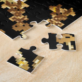 Gouden Outline: Oostelijke bloemendecor Legpuzzel (Zijkant)