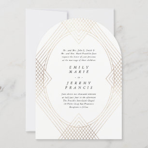 Gouden Ovaal Eenvoudige Moderne Gatsby Wedding Arc Kaart