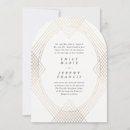 Gouden Ovaal Eenvoudige Moderne Gatsby Wedding Arc Kaart