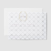 Gouden ovaal monogram donkerrood save the date bru vellum uitnodigingen (Offset (Uitnodiging))