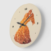 Gouden paar, kus, Romance wandklok (Hoek)