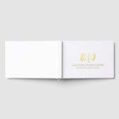 Gouden paar Monogram Minimalistische bruiloft Gastenboek (Volledig)