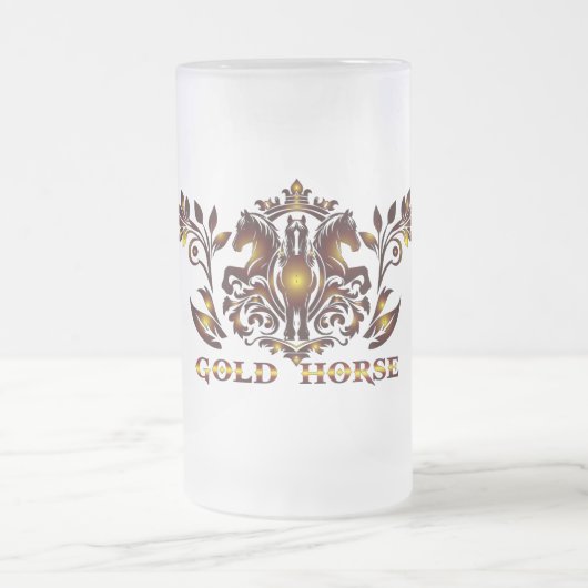 Gouden Paard Bierglas Matglas Bierpul (Center)
