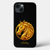 Gouden Paard Case-Mate iPhone Case (Achterkant)