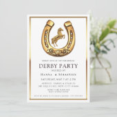 gouden paard Derby-feest Equestrian  Kaart (Staand voorkant)