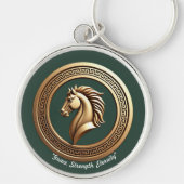 "Gouden Paard Embleem" Sleutelhanger (Voorkant)